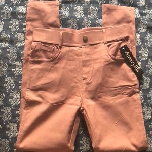 Amaryllis - Dusty Rose cropped-leg jeggings